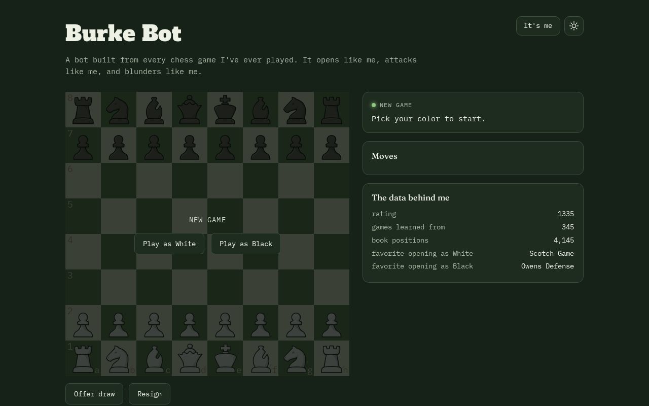Preview of A chess bot that plays like me — built from my real chess.com games