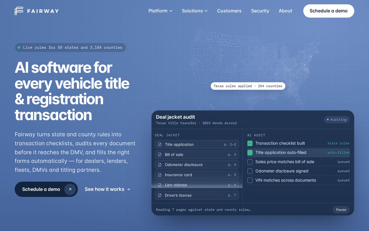 Preview of AI Vehicle Title & Registration Software
