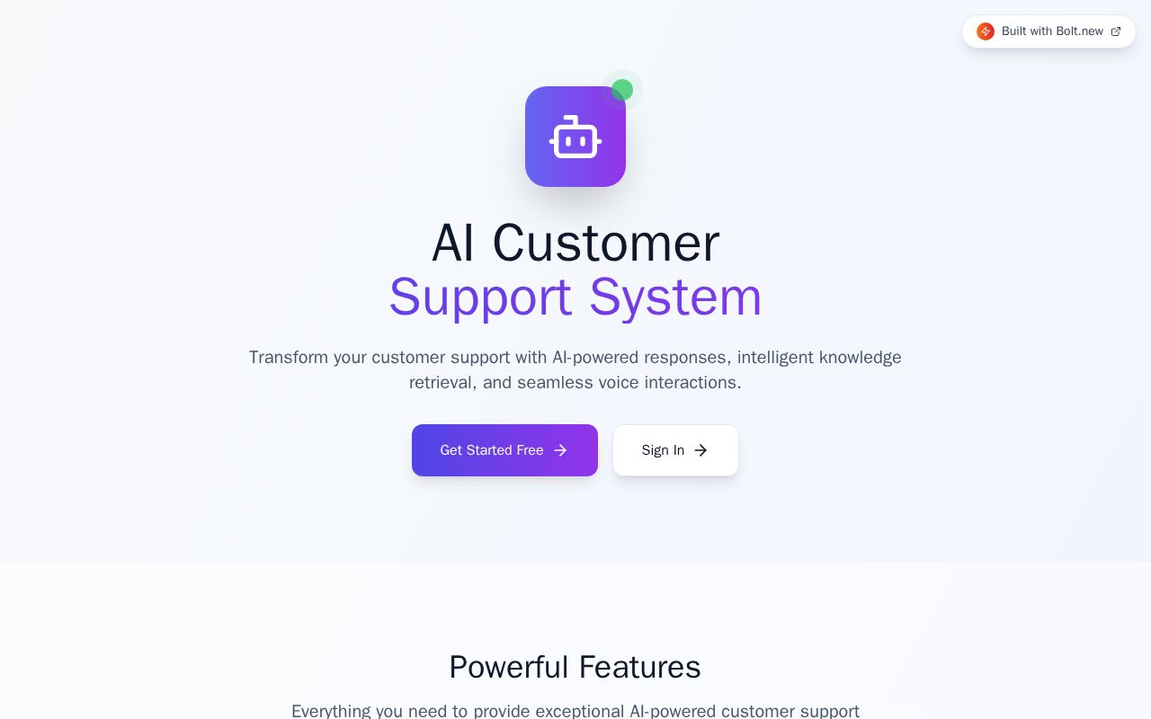 Preview of AI Customer Support