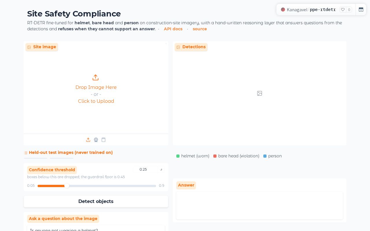 Preview of Site Safety Compliance API