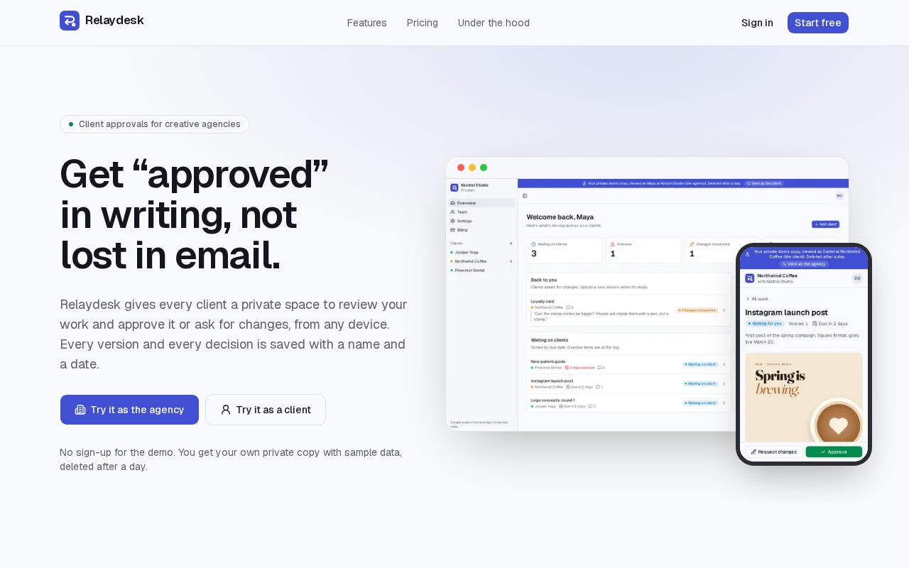 Preview of Relaydesk