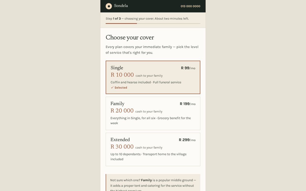Preview of Funeral Cover System
