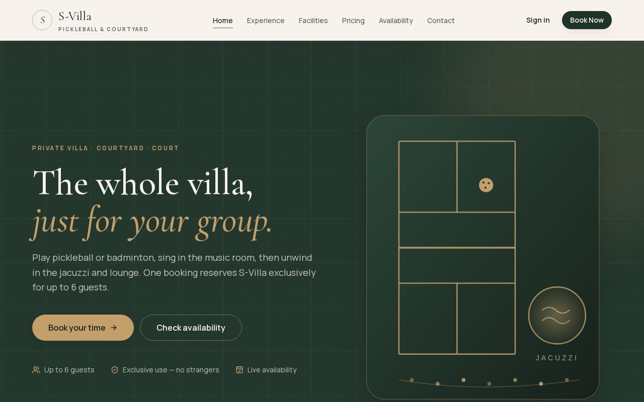 Preview of S Villa Booking Web