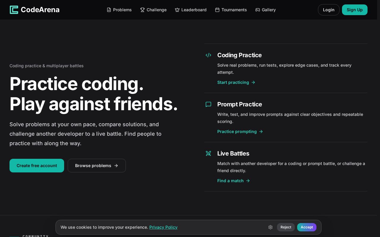 Preview of Codearena