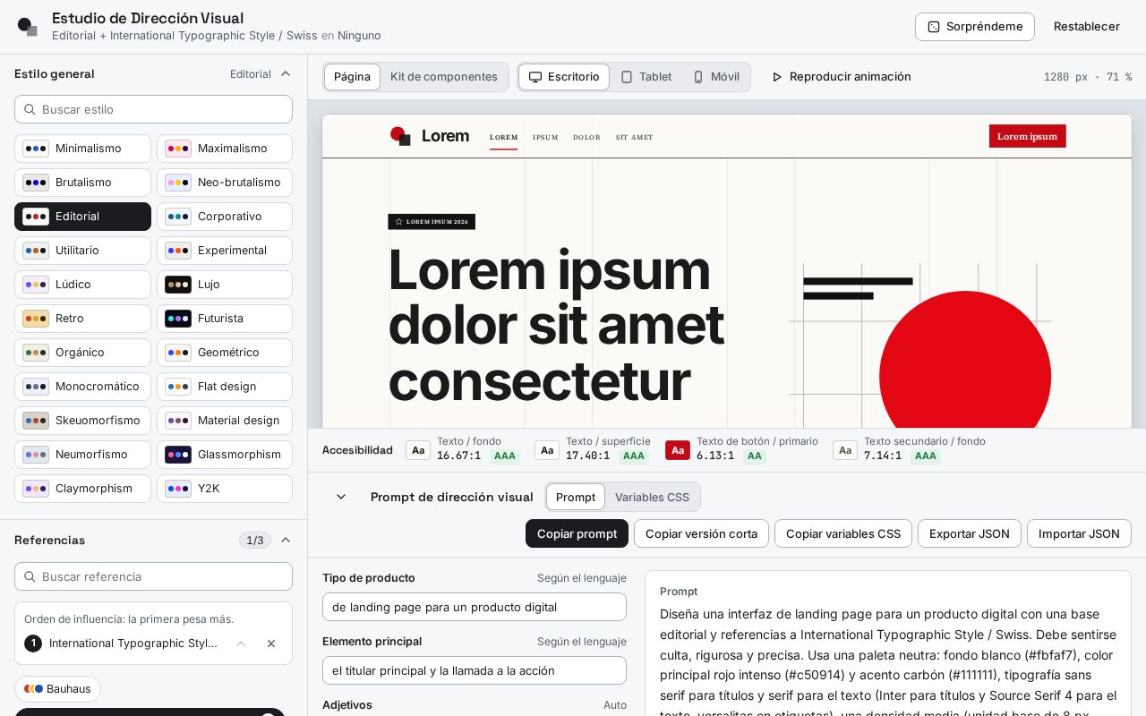 Preview of Estudio Direccion Visual