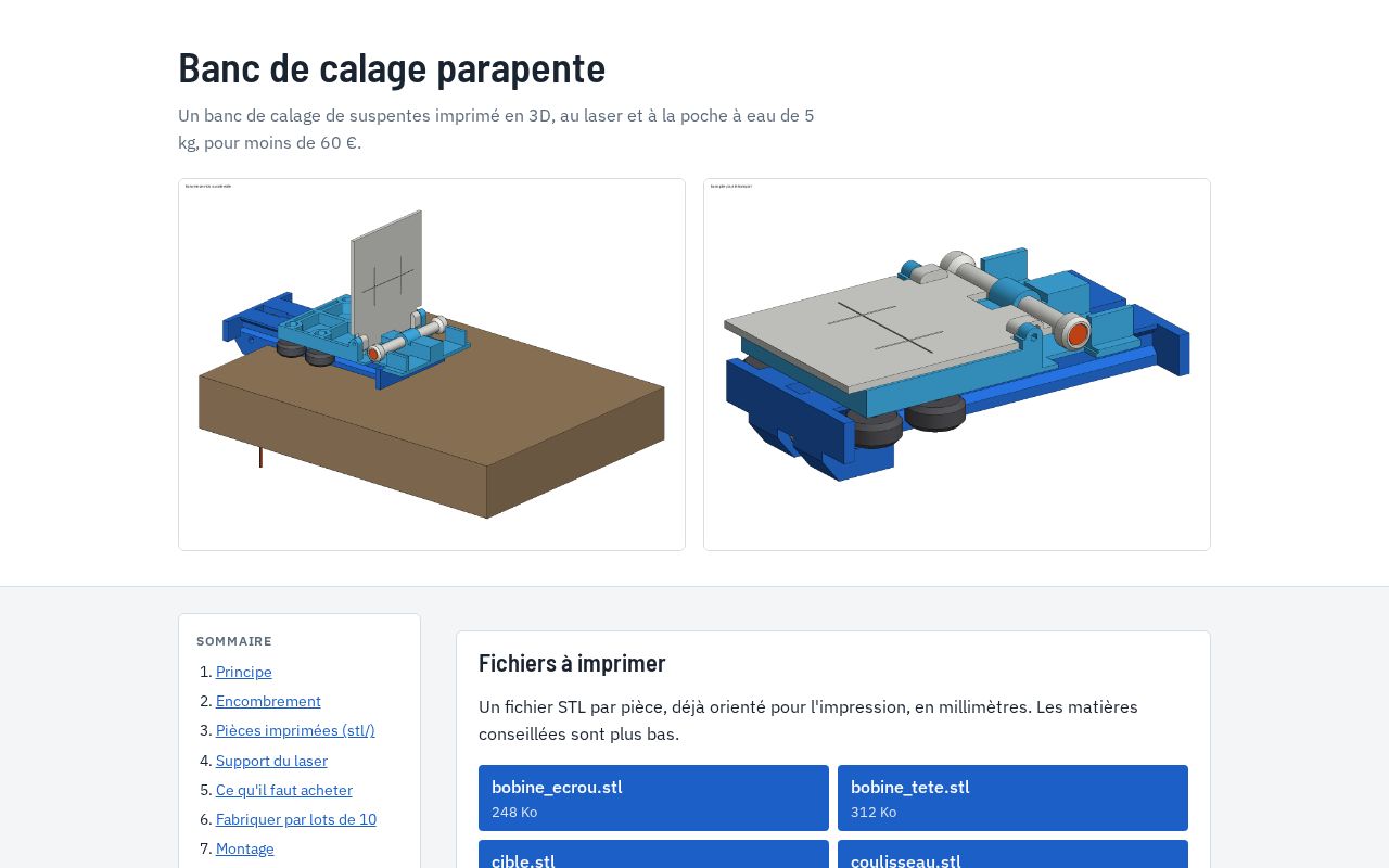 Preview of Banc de calage parapente