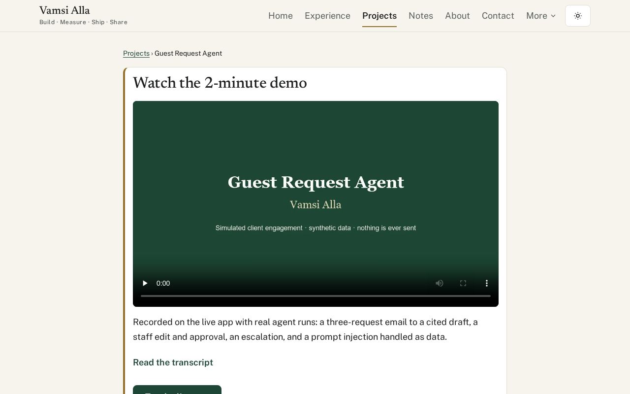 Preview of Guest Request Agent