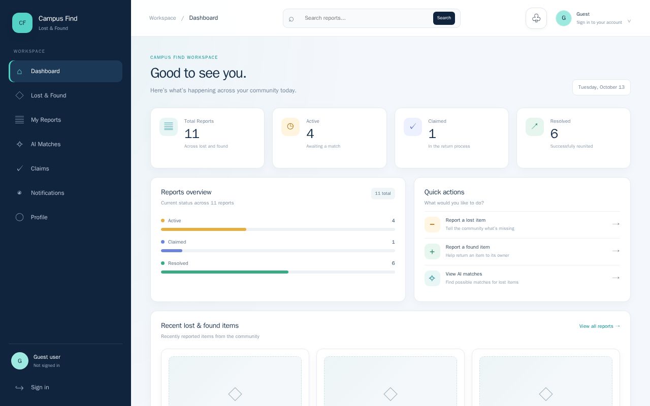 Preview of AI Based Smart Lost And Found System