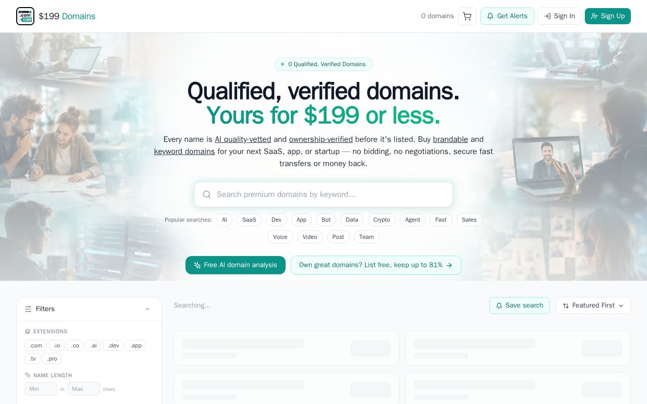 Preview of Domains for vibe-coded apps, from $69