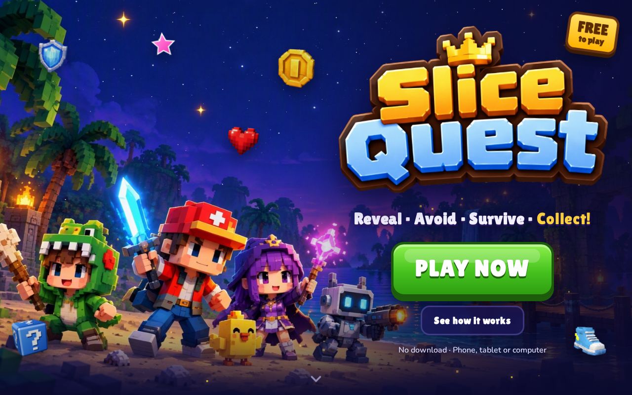Preview of Slice Quest: Free Voxel Adventure Game