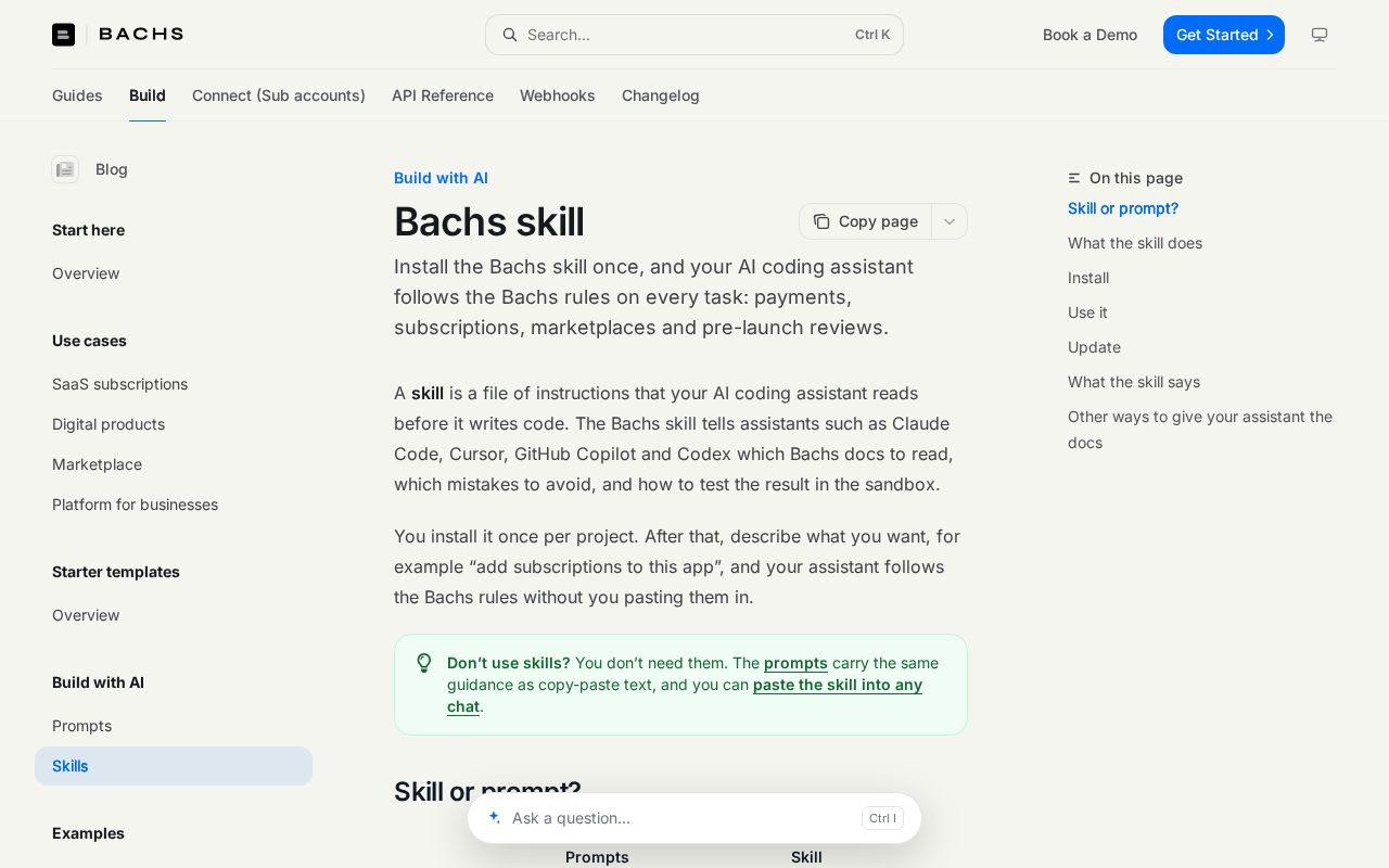 Preview of Bachs Skills