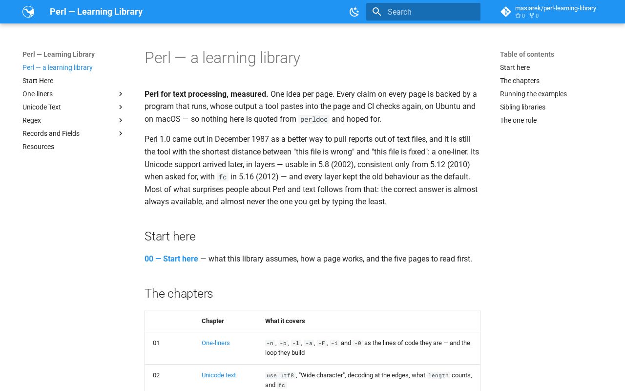 Preview of Perl Learning Library