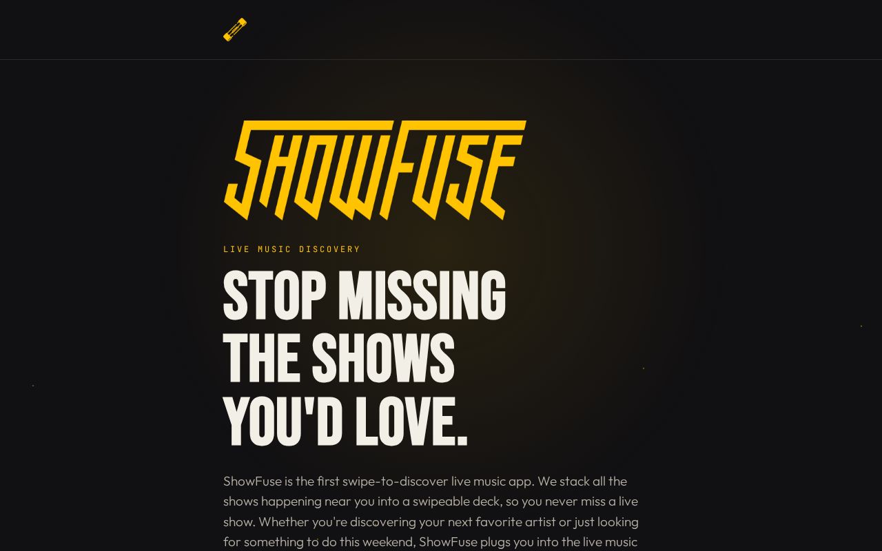 Preview of Showfuse Site