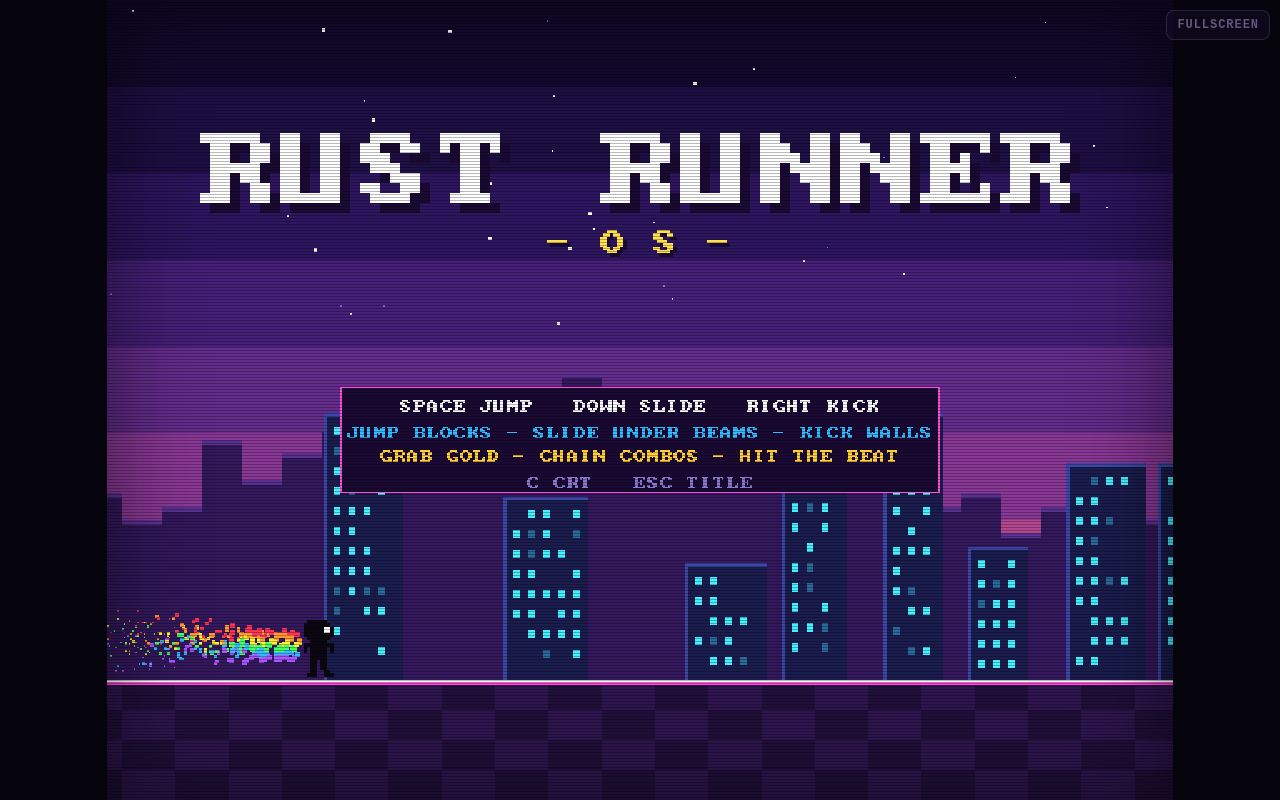 Preview of Rust Runner Os
