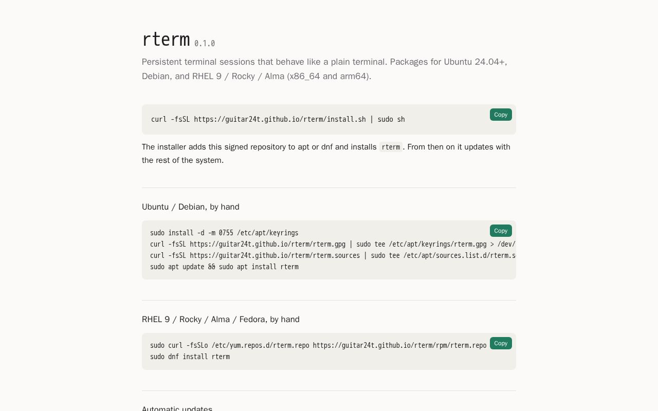 Preview of Rterm