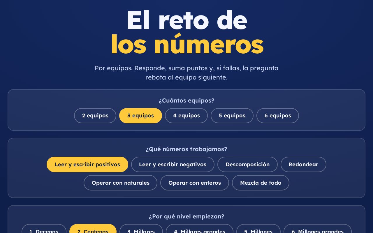 Preview of El Reto de los Números