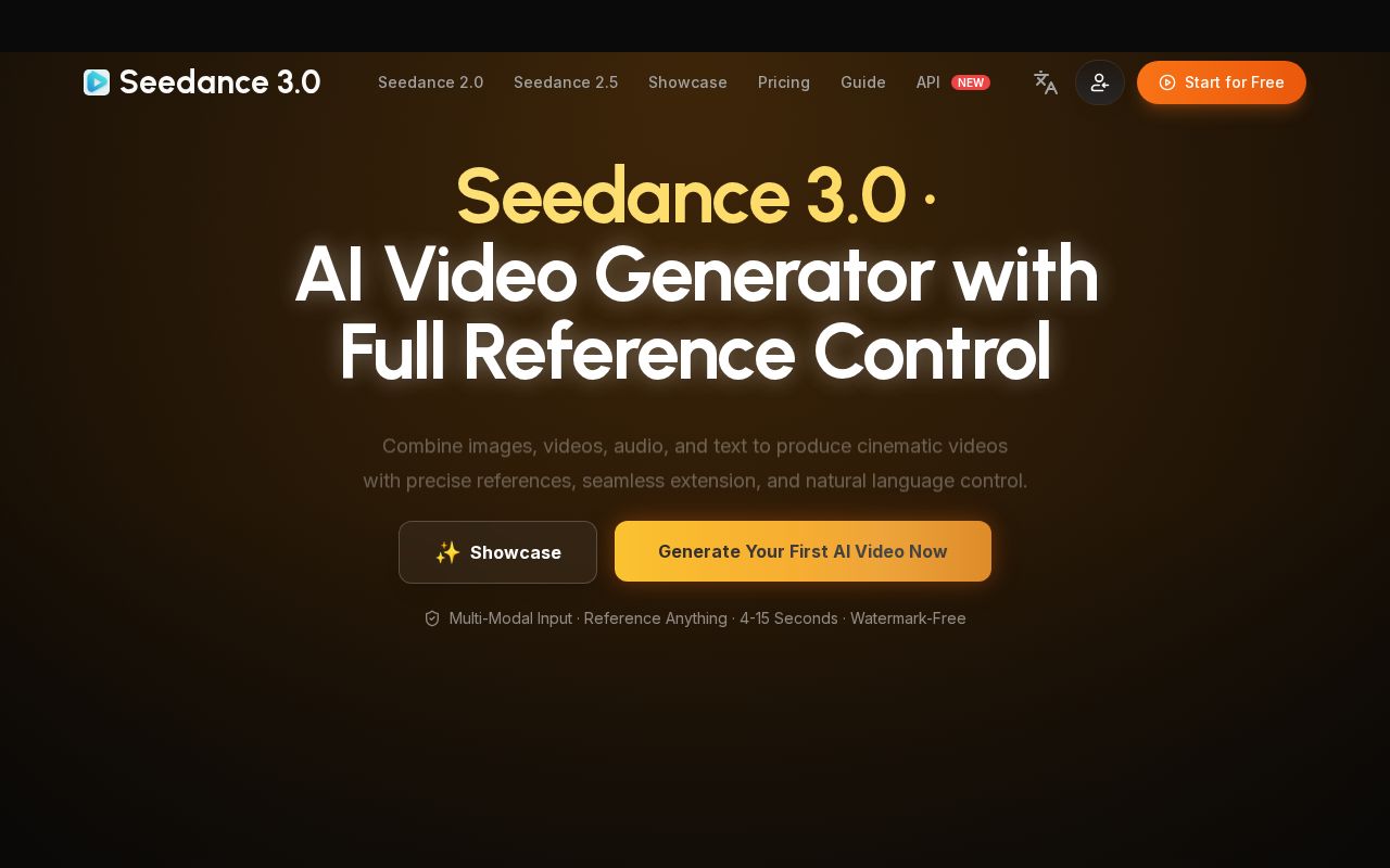 Preview of Seedance 3.0 AI Video Generator