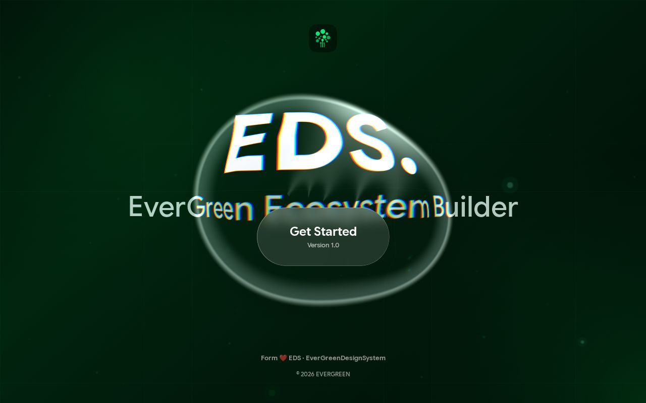 Preview of EverGreen Design System documentation site — consumes Website tokens