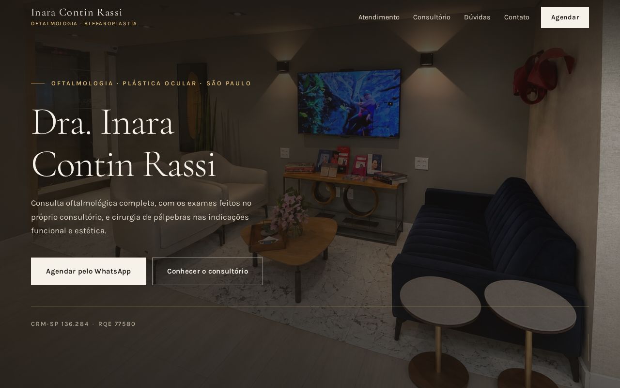 Preview of Site institucional — Dra. Inara Contin Rassi (oftalmologia e blefaroplastia)