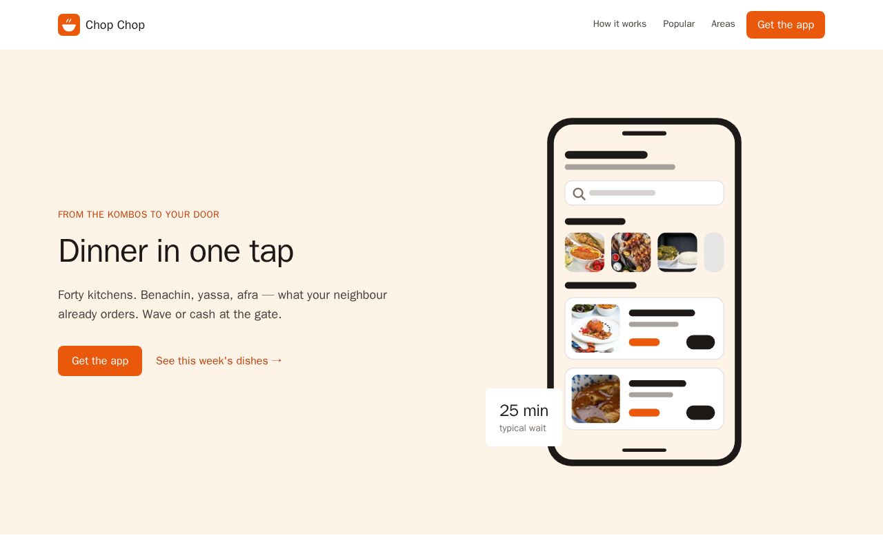 Preview of Chop Chop Restaurant Website