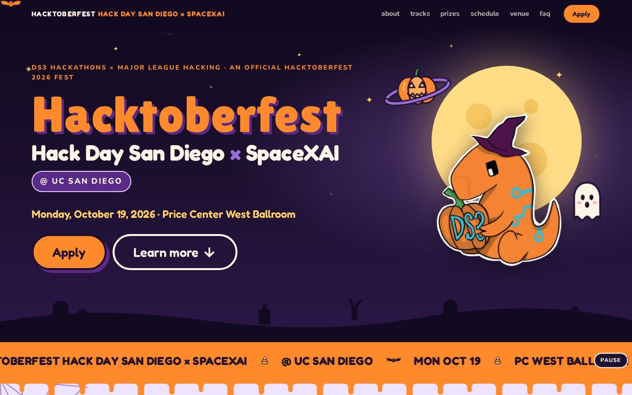 Preview of Hacktoberfest Website