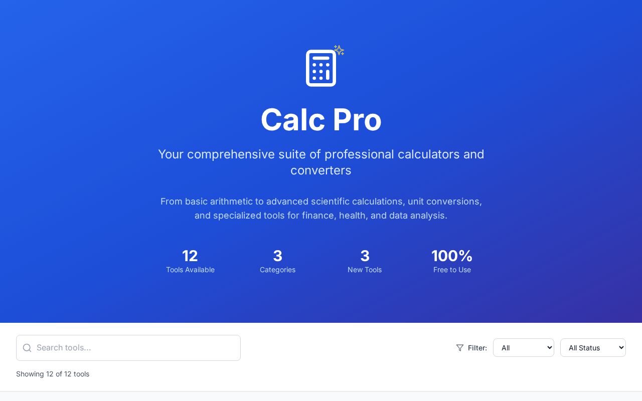 Preview of Calculator Pro
