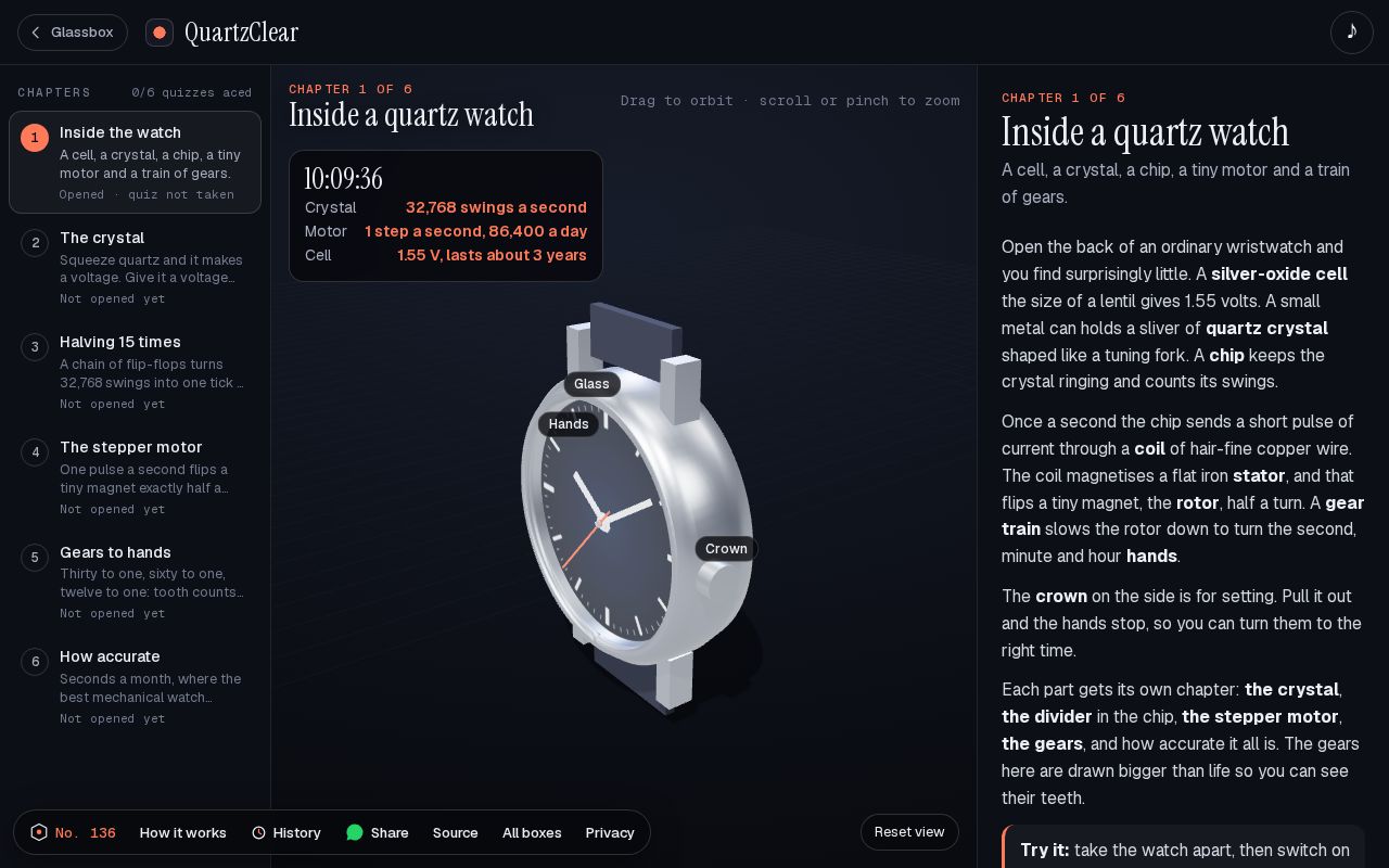 Preview of QuartzClear: How does a quartz watch work?