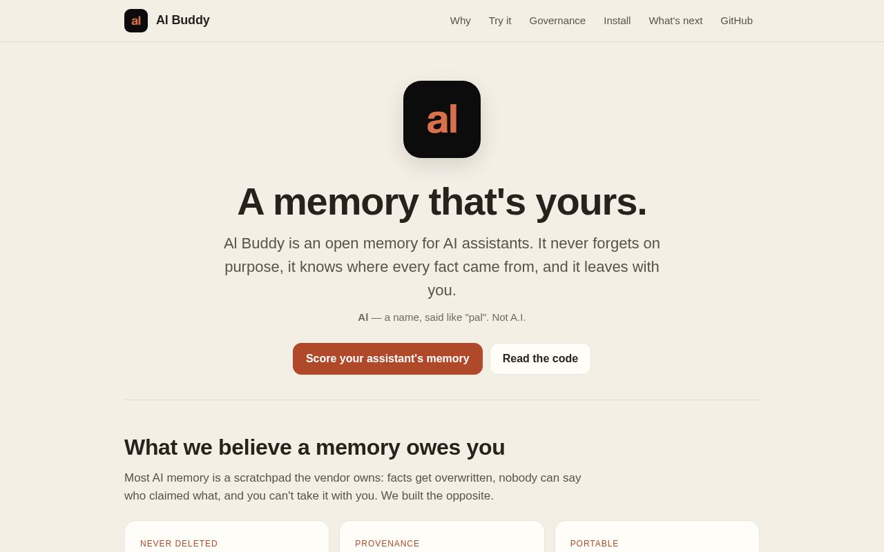 Preview of Al Buddy Memory