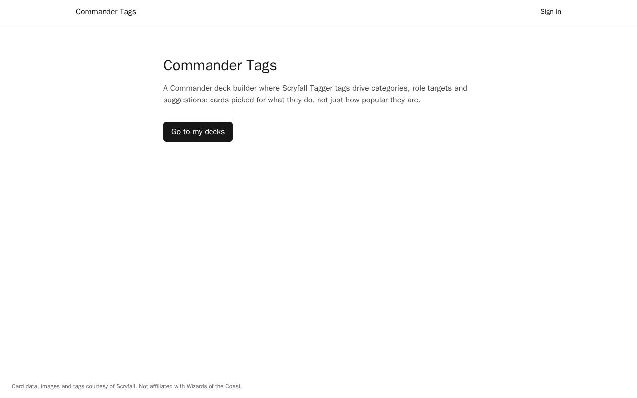 Preview of Commander Tags