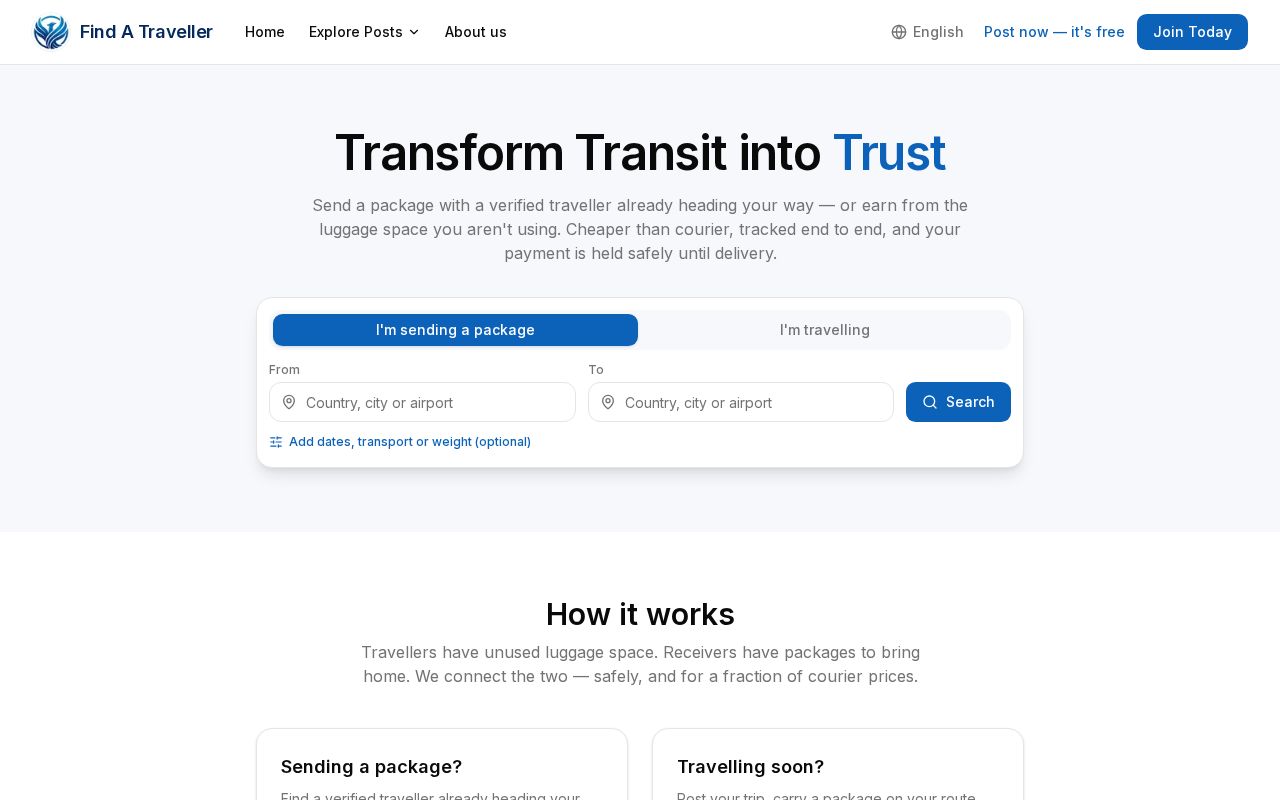 Preview of Find A Traveller