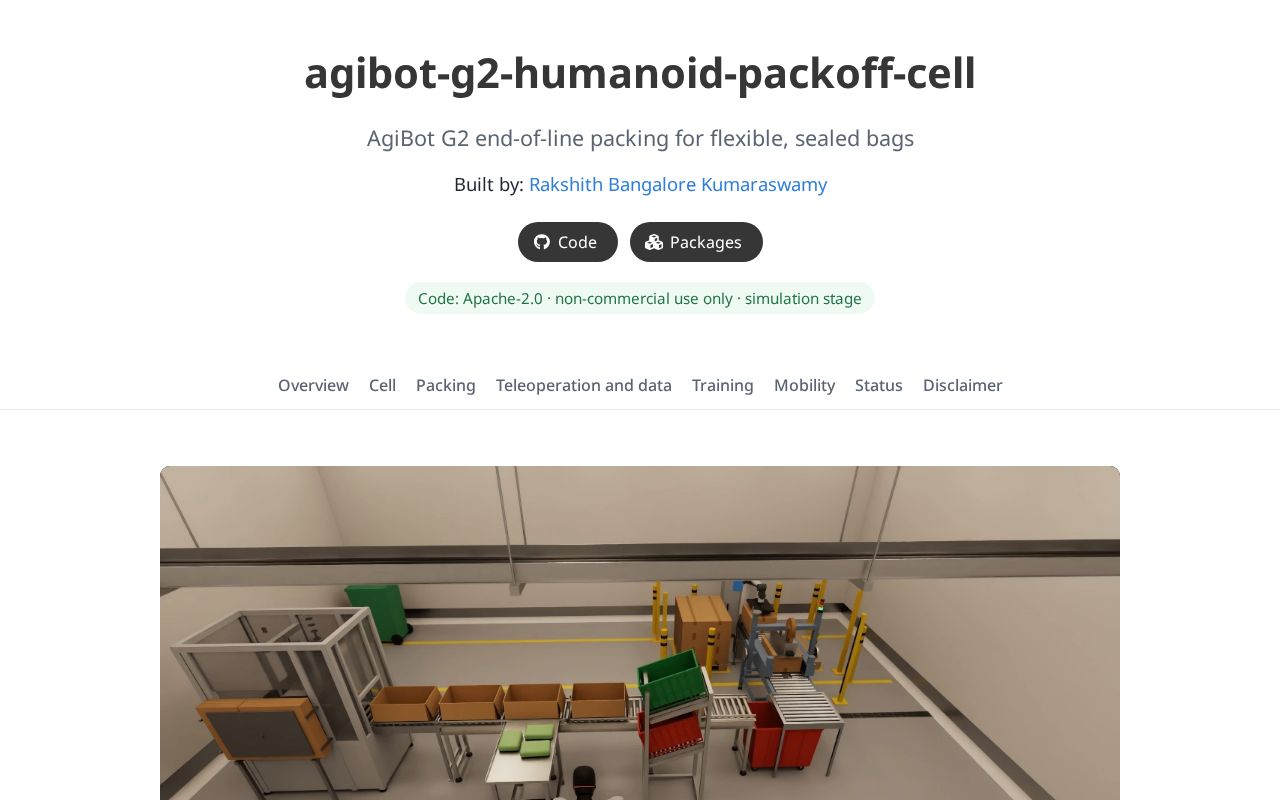 Preview of Agibot G2 Humanoid Packoff Cell