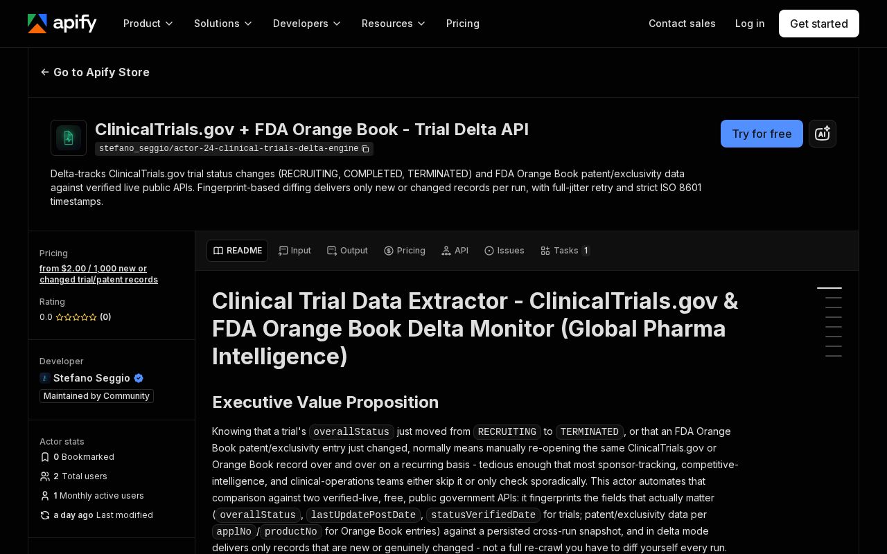 Preview of Actor 24 Clinical Trials Delta Engine