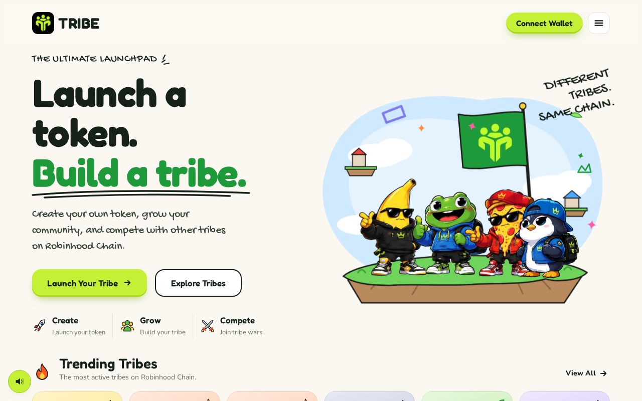 Preview of TRIBE Launchpad