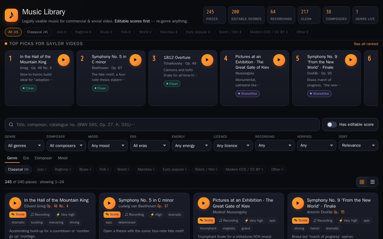 Preview of Music Library
