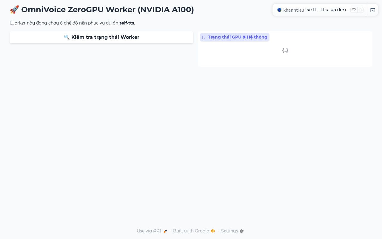 Preview of OmniVoice GPU Worker