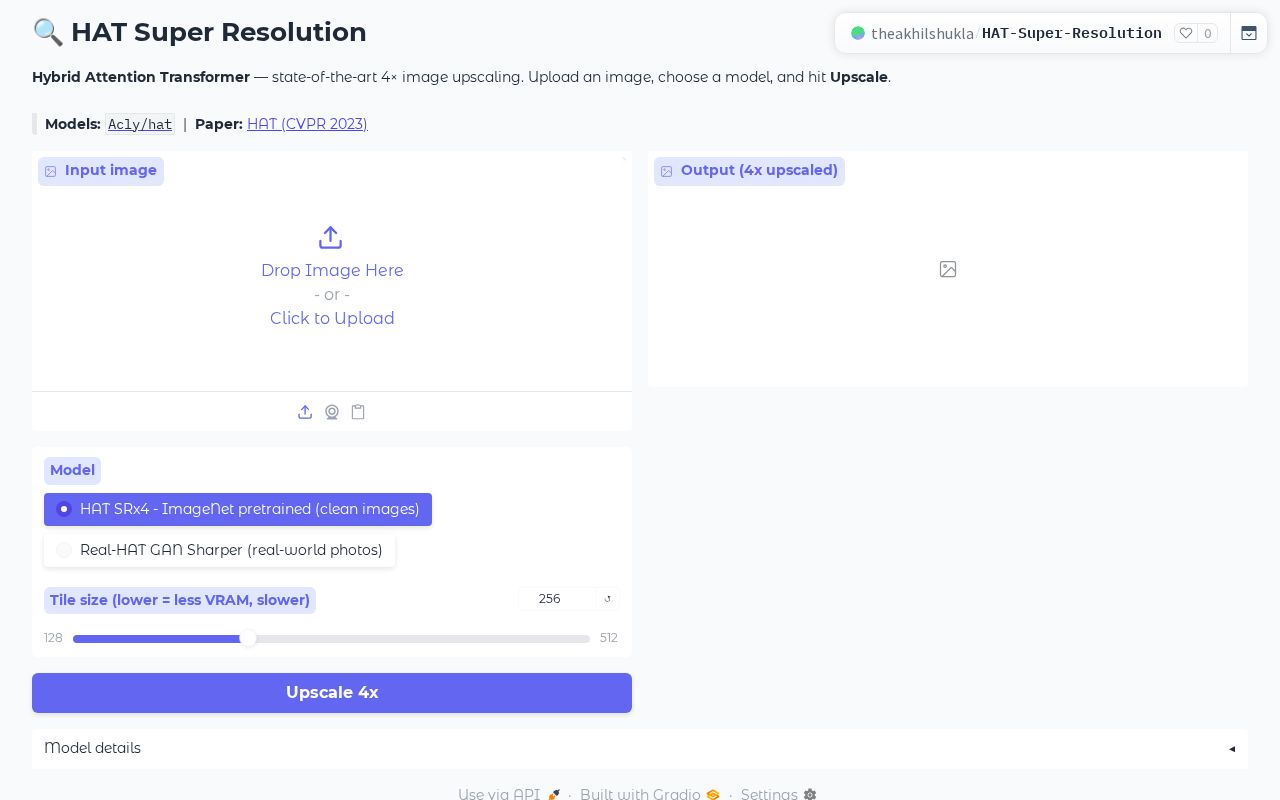 Preview of HAT Super Resolution