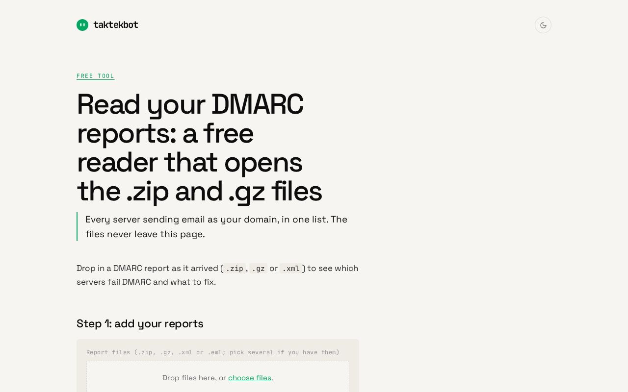 Preview of Dmarc Report Reader