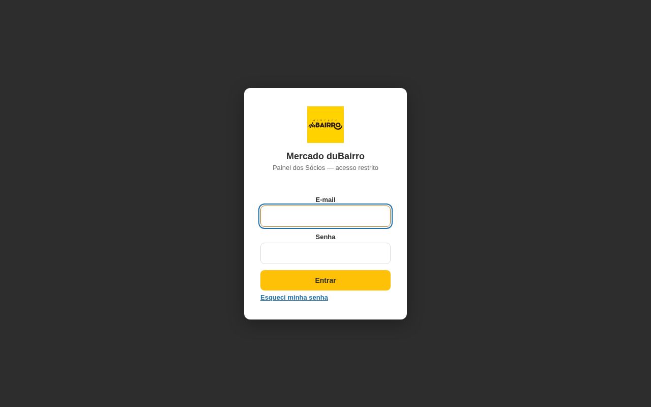 Preview of Dashboard Mercado duBairro — integração direta com o Mobne