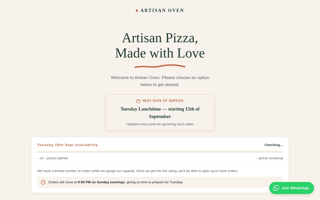 Preview of backend for our School Pizza Business