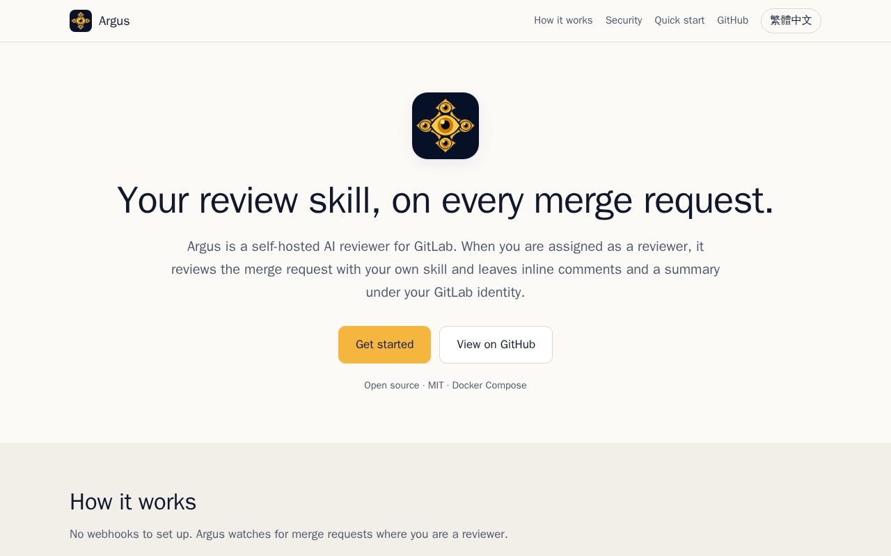 Preview of Argus Gitlab Review