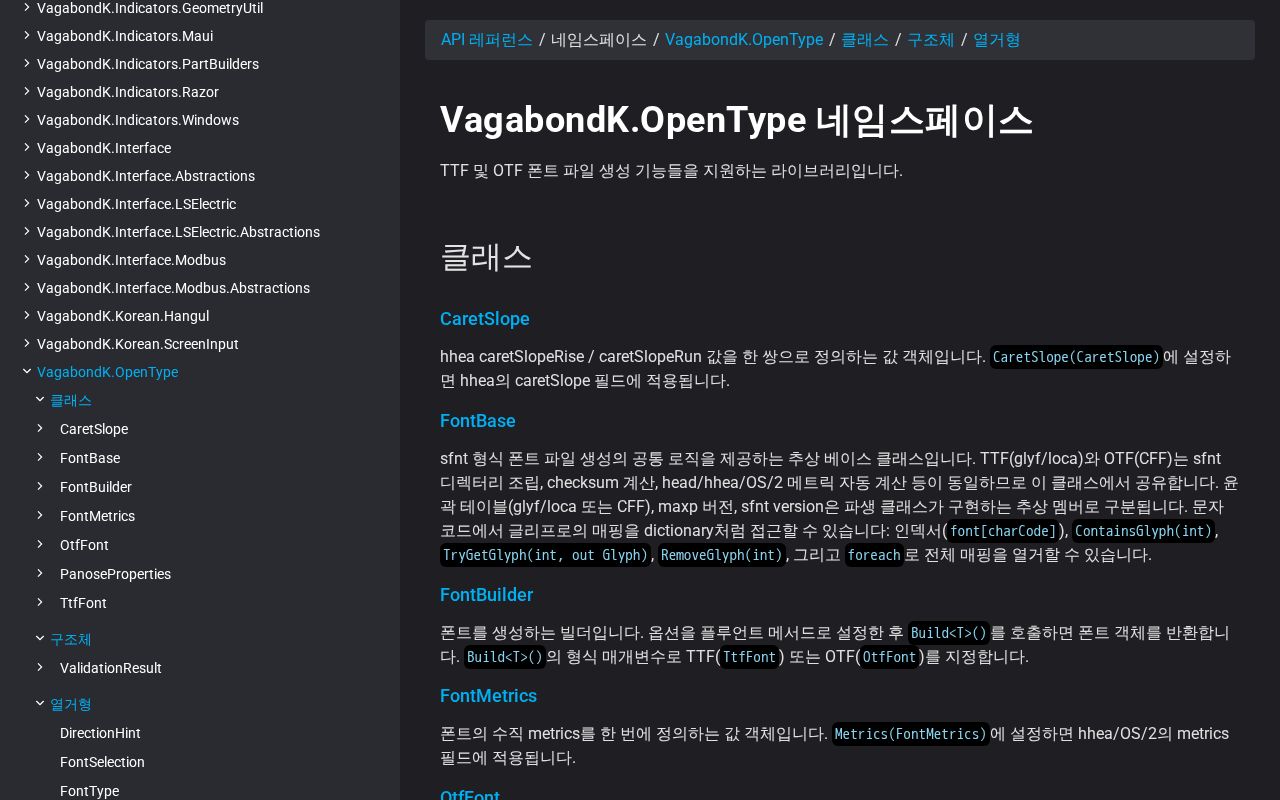 Preview of VagabondK OpenType