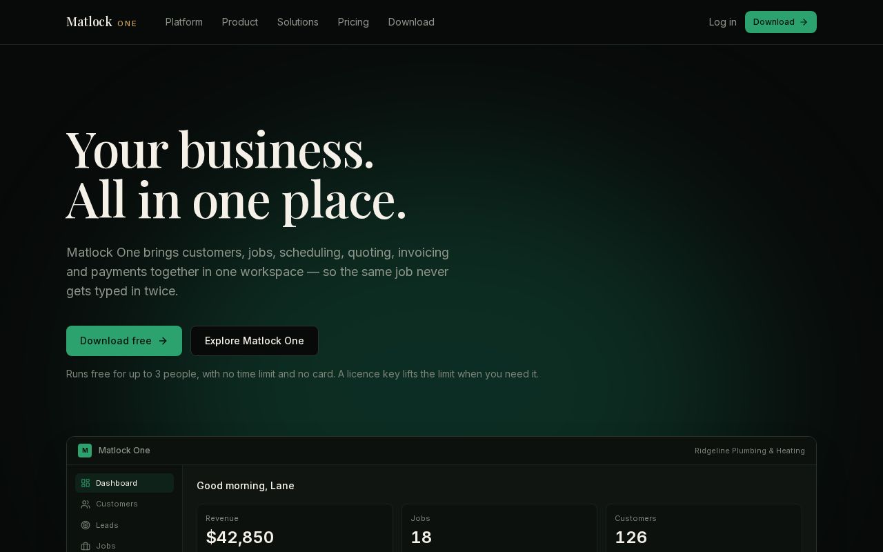 Preview of Business Management System