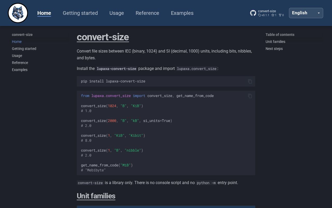 Preview of Convert Size