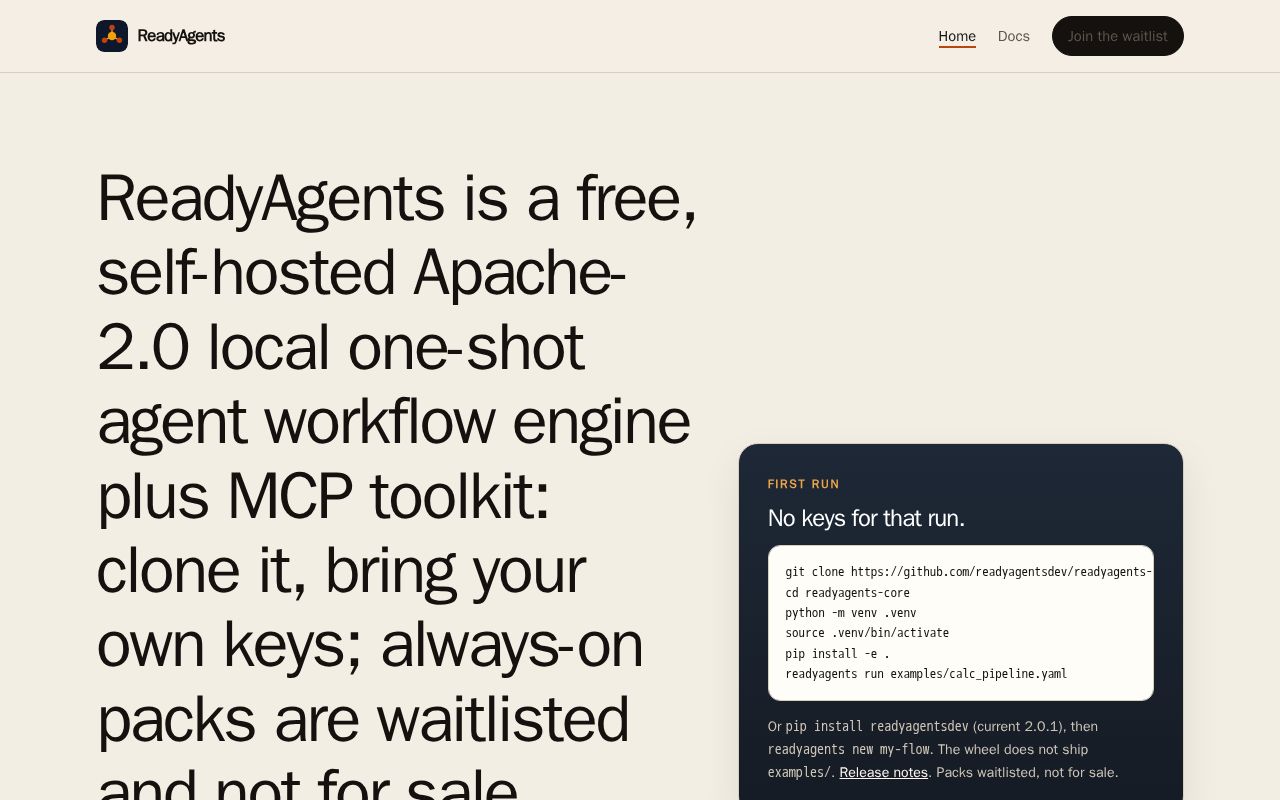 Preview of Local one-shot YAML/JSON agent workflow engine + MCP toolkit (BYOK).