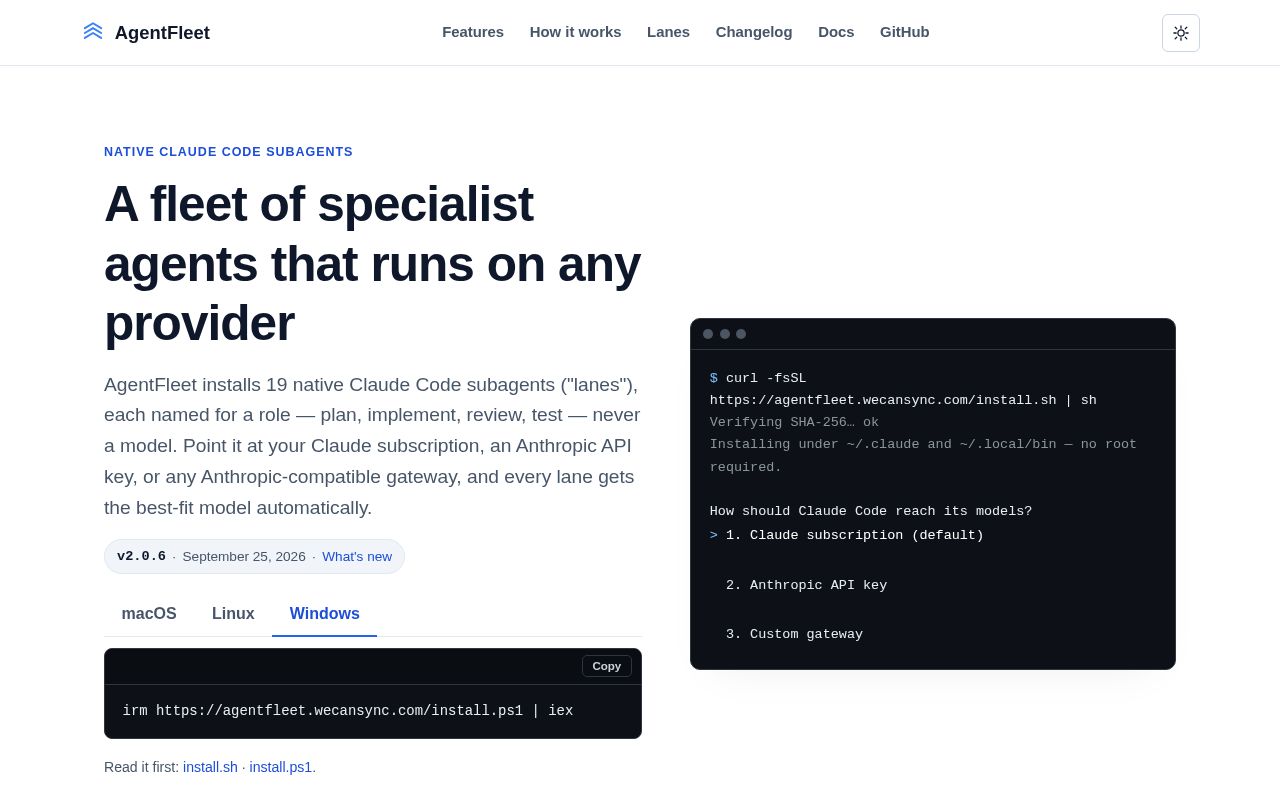 Preview of AgentFleet