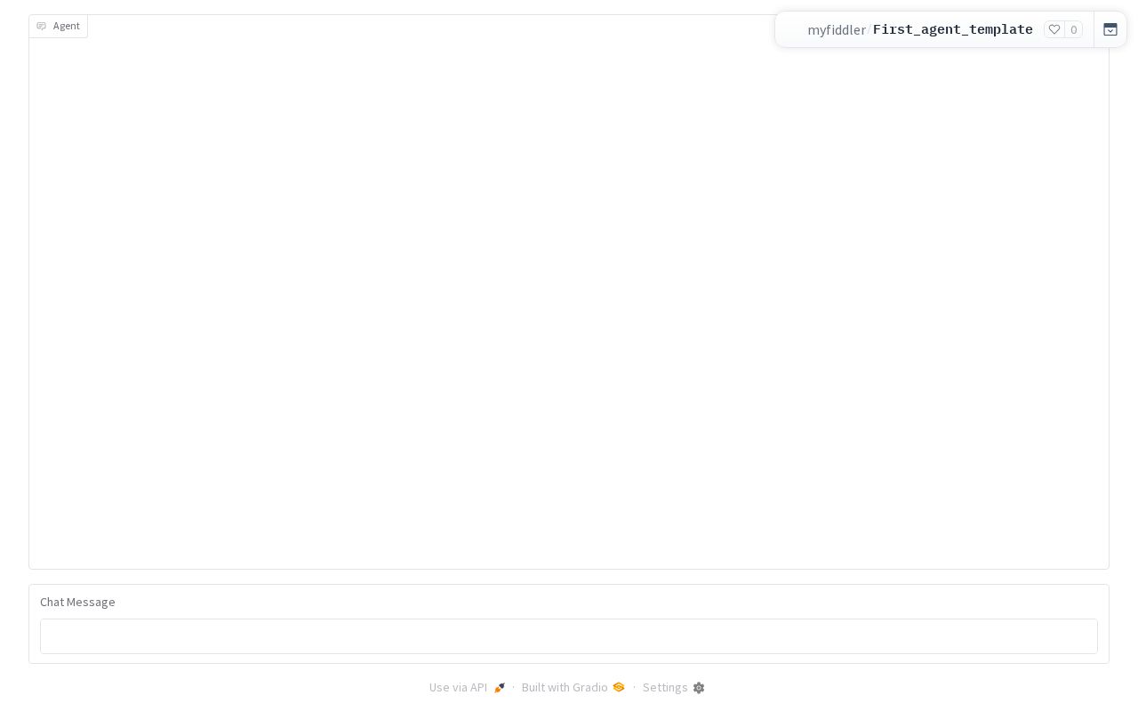 Preview of First Agent Template