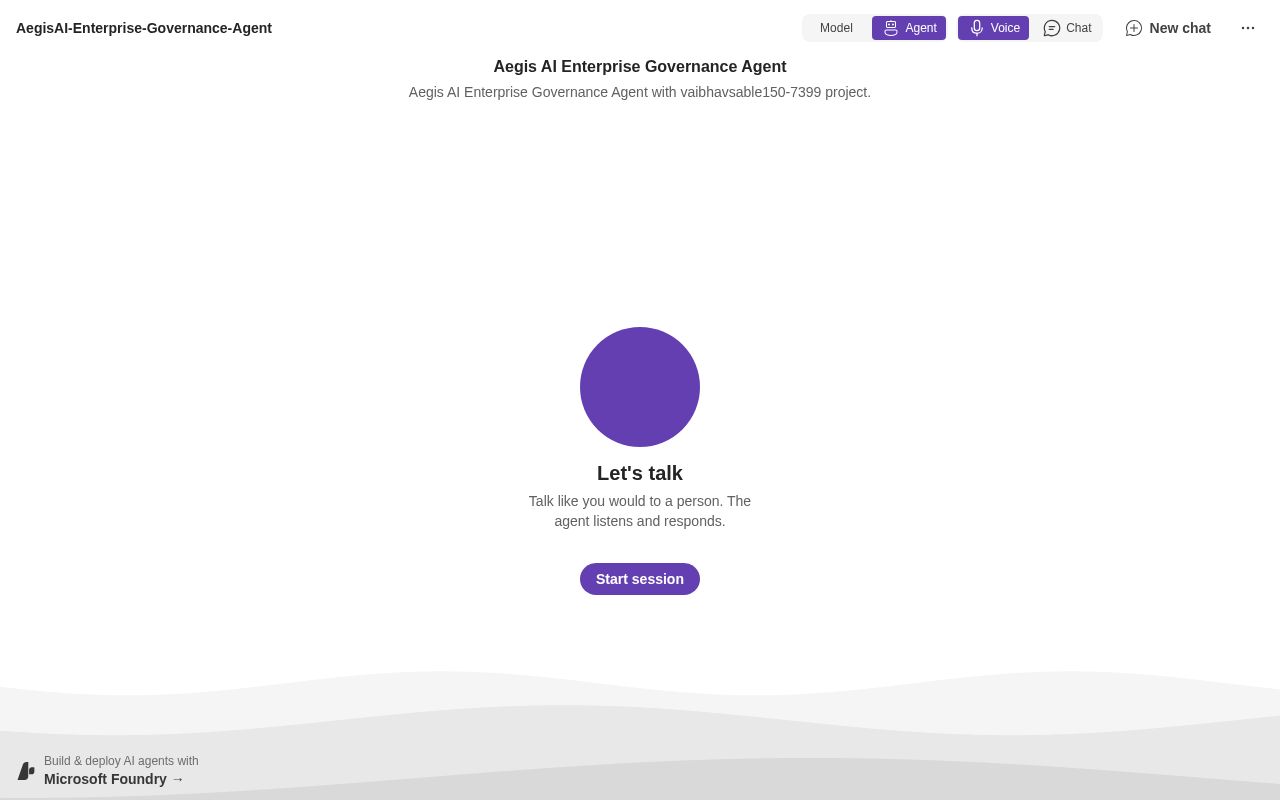 Preview of AegisAI Enterprise AI Governance Agent