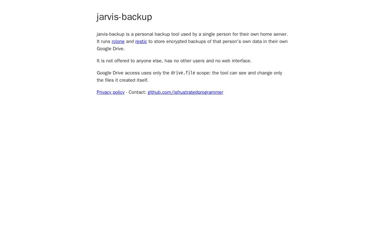 Preview of Jarvis Backup
