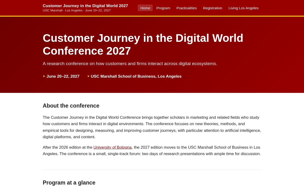 Preview of Customer Journey in the Digital World Conference 2027