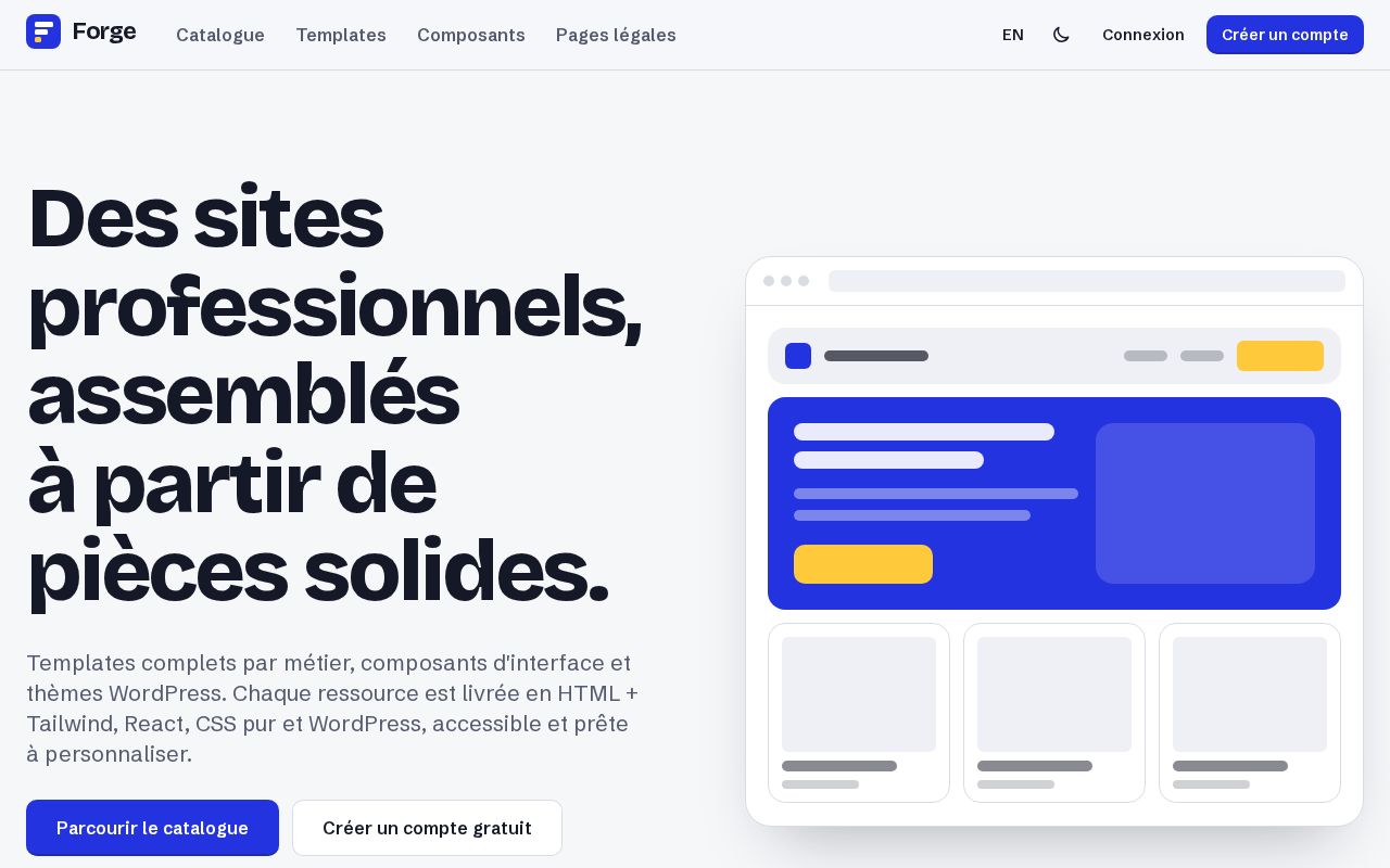 Preview of Forge Composants